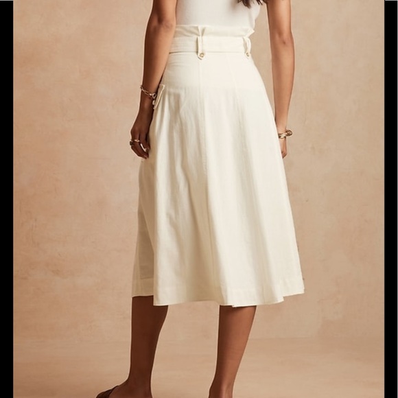 Banana Republic *Sold out*  Oversize Pocket Linen Blend Midi Skirt Sz 12 NWT - Picture 2 of 5